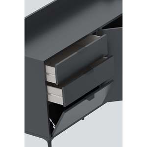 Modern Harmony Maxi Coffee Bar Cabinet 3 Door 2 Drawer Sideboard <b>Buffet</b> <b>Table</b> Kitchen Storage Cupboard Corner Furniture Particle - Product Image 3