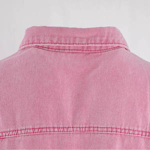 Nuevo estilo personalizado Parches de lentejuelas Pink Jeans Chaquetas Niñas Chaqueta de mezclilla - Product Image 4