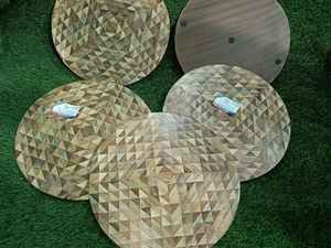 Juego de cuchillos y tablas con incrustaciones de madera de lujo, tabla de cortar de queso Rectangular con patrón de madera aleatorio único para cocina y comedor - Product Image 2