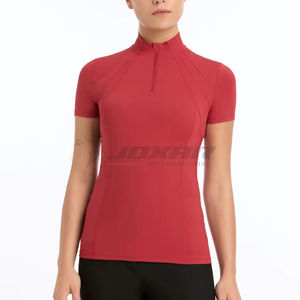 Capa Base ligera de ajuste elástico para mujer, camisa de entrenamiento transpirable que absorbe la humedad para montar a caballo, capas Base para montar - Product Image 1