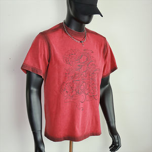 T-shirts pour hommes en coton 100% durable, à manches courtes, personnalisables avec votre propre logo, séchage rapide, broderie de haute qualité, été, OEM - Product Image 3