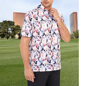 เสื้อเชิ้ตแขนสั้นผู้ชายแบบปรับแต่งได้ ผ้าคุณภาพสูง ป้องกันรอยยับ ดีไซน์ใหม่ ราคาไม่แพง เหมาะสำหรับเล่นกอล์ฟ - Product Image 2