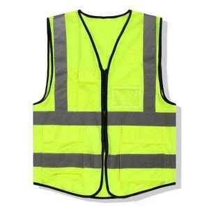Chaleco de seguridad para hombre de poliéster 100% al por mayor, ropa exterior informal de verano con múltiples bolsillos y logotipo personalizado de alta visibilidad - Product Image 5
