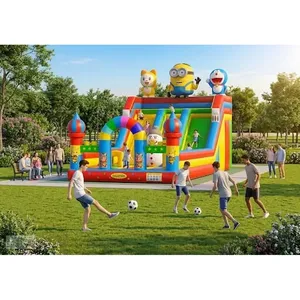 Parque Inflable Grande para Exteriores con Tobogán de 10x6x7 Pies, Mini Casa de Brinco - Product Image 1
