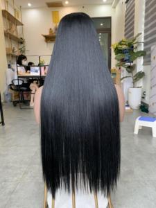 Perruques en cheveux humains vietnamiens lisses et raides, double trame, vente en gros, perruques frontales en dentelle transparente HD 13x4, fournisseur - Product Image 4