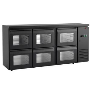 Réfrigérateur de bar commercial ECO 2000 mm avec 6 tiroirs en verre et éclairage LED RGB - Product Image 3