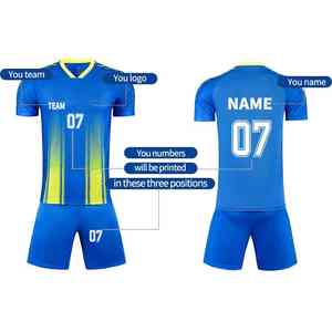 ชุดวอร์มอเมริกันฟุตบอลแบบระเหิด100% สำหรับผู้ชายชุดวอร์มสีฟ้าแบบกำหนดเอง - Product Image 3