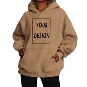 400 Gsm Pondéré Polaire À Capuche Surdimensionné Pull Goutte D'épaule Poids Lourd Femmes Hoodies - Product Image 1