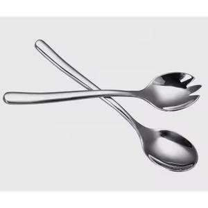 Salad <b>Spoon</b> Handle With <b>Carve</b> Patterns salad bar serving set Stainless Steel Silver Mirror Polished Wrought Handle - Product Image 6