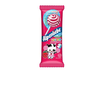Alpenliebe Lollypop 6gr fragola sapore agrodolce Best Popular Hard candy Lollipop Stick