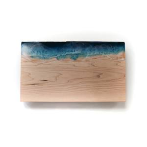 Top Ocean Wave Serving Board Posavasos de resina Almohadillas Decoración de mesa Taza de bebida Posavasos Bandeja con posavasos de resina Ocean Wave Ocean Resin - Product Image 3