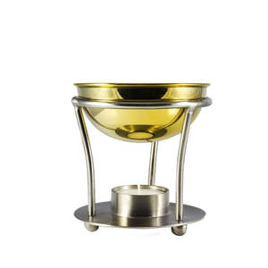 Porta Incienso de Metal Negro Chaman India con Recipiente Dorado, Portavelas para Velas de Té, Incienso Japonés Antiolor - Product Image 3