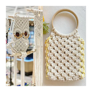 [Misoknit] Macrame Cord Soft TC 3mm 4mm 5mm Suministros para manualidades Venta al por mayor Algodón 40% + Poly 60%/Algodón puro color liso - Product Image 4