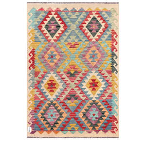 Alfombra Kilim de Maimana, Afganistán, 152 x 106 cm, Alfombra Tradicional Afgana - Product Image 1