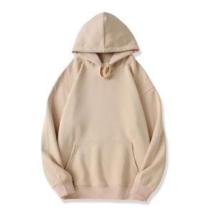 Sudadera con capucha suelta de mezcla de algodón básico para parejas estampado bordado hombres y mujeres - Product Image 1