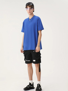 Camiseta con cuello redondo y estampado gráfico holgado personalizado para hombre al por mayor Camiseta con estampado delantero y trasero - Product Image 3