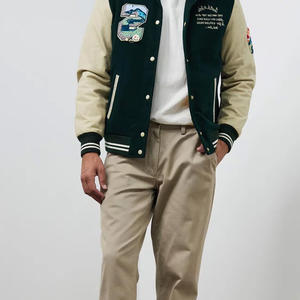 Veste universitaire Letterman personnalisée de haute qualité pour hommes 2024 Long col montant respirant laine/polyester Style High Street - Product Image 5