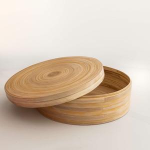 Caja de almacenamiento de bambú de recuerdo pequeña de alta calidad, caja redonda personalizada, caja de regalo, organizador de almacenamiento hecho en Vietnam - Product Image 3
