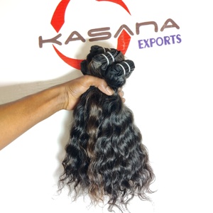 Machine double trame 100% vente en gros brut vierge temple indien cuticule aligné couleur naturelle faisceau aligné Extensions de cheveux humains - Product Image 3