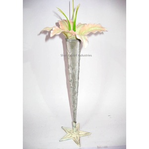 Home Decorative Metal Flower <b>Vases</b> for Interior Living Room Decorative Plant Pots Aluminum Silver Flower <b>Vases</b> - Product Image 3