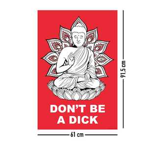 Póster de Buda de Madeleine, arte de pared en lienzo con la frase 'No seas un idiota' - Product Image 5