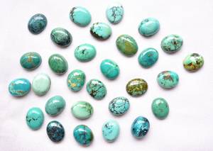 Tibétain Turquoise Forme Ovale Cabochons Turquoise Pierre Précieuse 7Carat Turquoise Pierre Précieuse Pour Bijoux 5 Pièces En Gros Lot 7*9mm Gemme - Product Image 3
