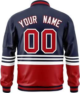 Low MOQ Retro Vintage <b>Men</b> Letter Embroidered Logo Baseball Bomber Letterman <b>Jacket</b> Custom Leather Varsity <b>Jackets</b> Wholesale - Product Image 2