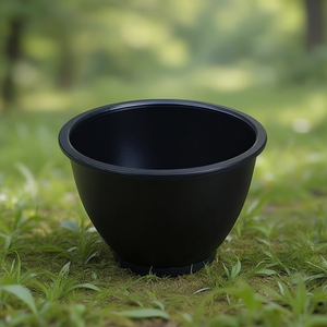 Vaso Cónico de Goma Negra para Yeso, 90 mm de Altura, 125 mm de Diámetro Superior, 60 mm de Diámetro Inferior - Product Image 3