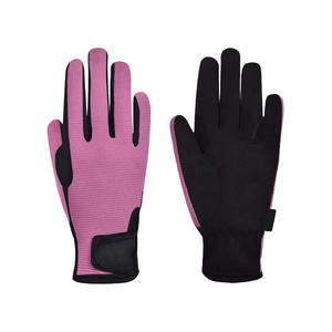 Gants de sport d'équitation unisexes en cuir marron respirant, à mouvement libre, adaptés à toutes les saisons, avec impression de logo personnalisée - Product Image 1