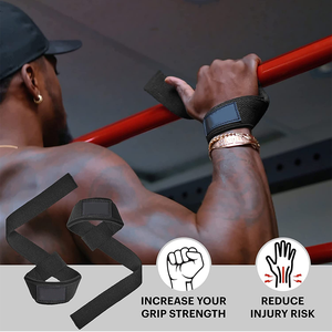 New Selling Bodybuilding Wrist Supports Assist Grip Strength Weight <b>Lifting</b> <b>Straps</b> - Product Image 2
