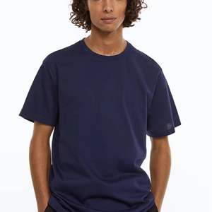 Camiseta de algodón 100% de manga corta con cuello redondo para hombre, secado rápido y duradero con diseño personalizado para uso en exteriores, patrón sólido - Product Image 1