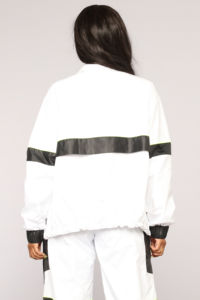 Couleur personnalisée respirant en nylon bloc imprimé coupe-vent pour femmes grande taille 2 pièces survêtement avec haut pantalon fermetures à glissière pour l'hiver OEM - Product Image 6