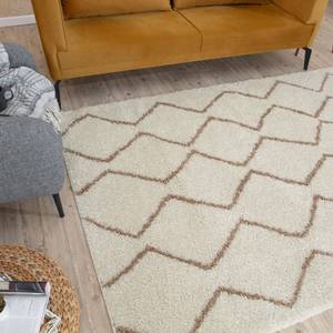 Alfombra Peluda Hecha a Mano en Marruecos, Color Beige Marfil, para Sala de Estar y Dormitorio, Estilo Escandinavo - Product Image 6