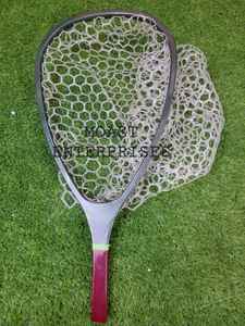 Outdoor Fly Fishing <b>Landing</b> <b>Net</b> Trout <b>Net</b> Wooden Frame With Rubber Netting Hand Cast <b>Net</b> Thor <b>Landing</b> Fishing <b>Net</b> Dip Trout - Product Image 2