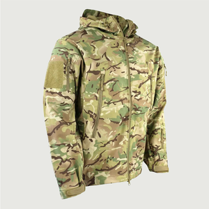 Chaqueta Softshell táctica con cuello con capucha y logotipo frontal High Street Style para uso en clima frío al aire libre - Product Image 3