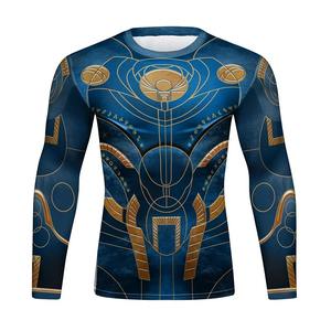 Alta calidad elástico hombres Muay Thai MMA BJJ Jiu Jitsu compresión entrenamiento Fitness Rash Guard Kickboxing ropa tela - Product Image 2