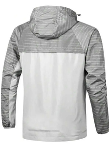 แจ็กเก็ตกันน้ำแบบซิปเต็มสำหรับผู้ชายเสื้อแจ็คเก็ตกันลมน้ำหนักเบาออกแบบโลโก้ได้ตามต้องการสไตล์ไฮสตรีท - Product Image 2