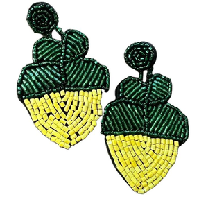 Pendientes de Oro Hechos a Mano de Primera Calidad, Pendientes Colgantes con Cuentas Bordadas de Hiba Enterprises para el Año Nuevo, Acabado Elegante, Toque Moderno - Product Image 6