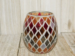 Vela Votiva de Cera de Abeja Roja con Acabado Mosaico, Altamente Perfumada, en Forma de Flor, para Decoración de Mesa en Fiestas Navideñas y Portavelas - Product Image 5