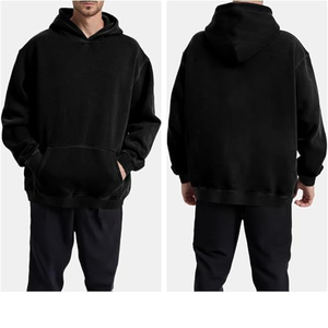Men’s Oversized Heavyweight <b>Hoodie</b>, Vintage Acid Wash Pullover Sweatshirt, Loose Fit Casual <b>Hoodie</b> for Streetwear and <b>Couples</b> - Product Image 5