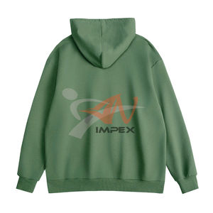 Sweat-shirts en jersey de mélange de coton et de polyester 180 GSM pour hommes, streetwear, poche unie avec logo personnalisé, faible MOQ, livraison rapide, usine OEM - Product Image 2