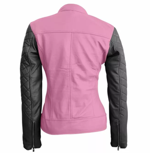 Chaqueta de cuero genuino de motorista para mujer de la mejor calidad, informal, ajustada, estilo moderno, relleno de algodón transpirable, XL, venta al por mayor, Pakistán - Product Image 6