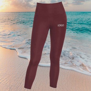 Leggings de sport pour femmes, taille mi-haute, personnalisables, pour la course à pied, l'entraînement, décontractés, en polyester double brossé, élasthanne - Product Image 2