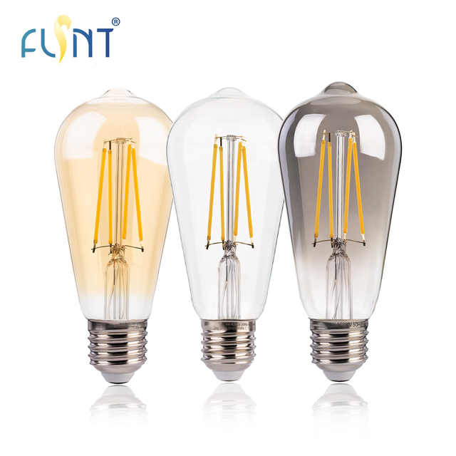 Ready to Ship Home Commercial Lighting Energy Saving ST58 4W Dimmable E27 230V Warm Light LED Filament Glass Bulb CE Certified