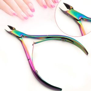 Professionnel Nail Art Manucure Pédicure Coupe-Ongles Courbé En Acier Inoxydable Peau Morte Cuticule Pinces pour Utilisation Du Doigt - Product Image 1