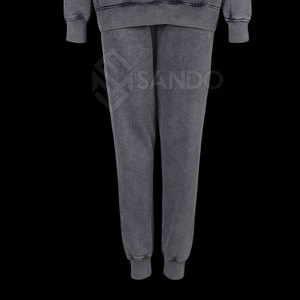 Chándal de lavado ácido con logotipo personalizado para mujer de talla grande Material duradero Patrón sólido Estilo informal para uso en invierno al aire libre - Product Image 6