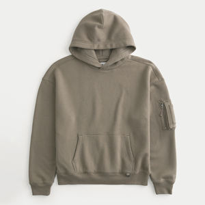 Hoodies grande taille de haute qualité Vente en gros Logo personnalisé Fabricants de sweats à capuche pour fitness Gym Tissu polaire Sweat à capuche homme surdimensionné Personnalisé - Product Image 3