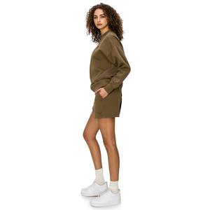 Nouveau 2026 Sweat-shirt à col rond en coton 100% de haute qualité avec logo personnalisé brodé Impression Ensemble de survêtement court pour femmes - Product Image 3