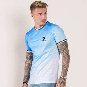 T-shirts décontractés pour hommes en coton 100% de haute qualité 2025, à col rond, tricotés, avec logo personnalisé, séchage rapide et respirants - Product Image 1