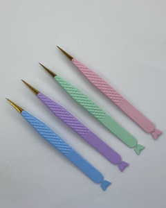 Pinzas para pestañas de acero inoxidable de calidad fina, pinzas para pestañas rectas y curvas, suministros para extensiones de pestañas - Product Image 6
